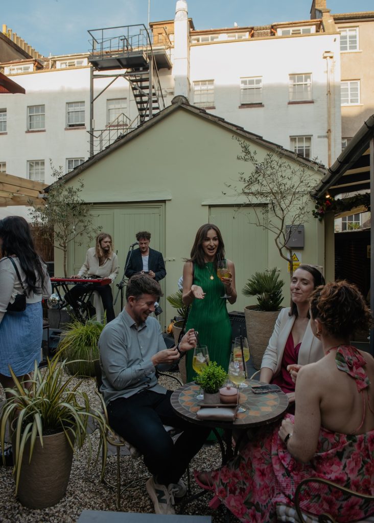 the newly renovated square club secret garden rooftop bar